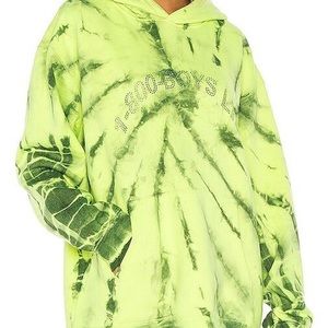 1-800 Neon Green Remix Hoodie in Green Boys Lie